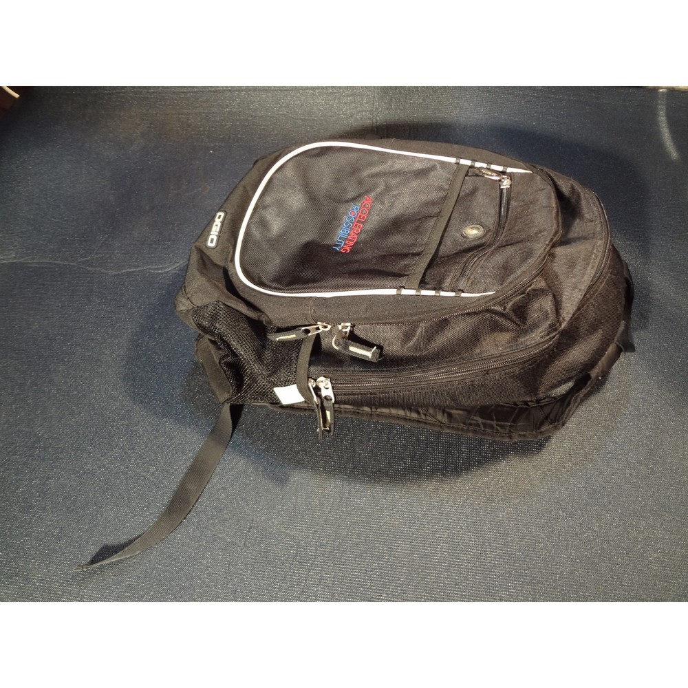 OGIO Laptop Backpack Audio & Lots Pockets Black Accelerating Possibility Logo