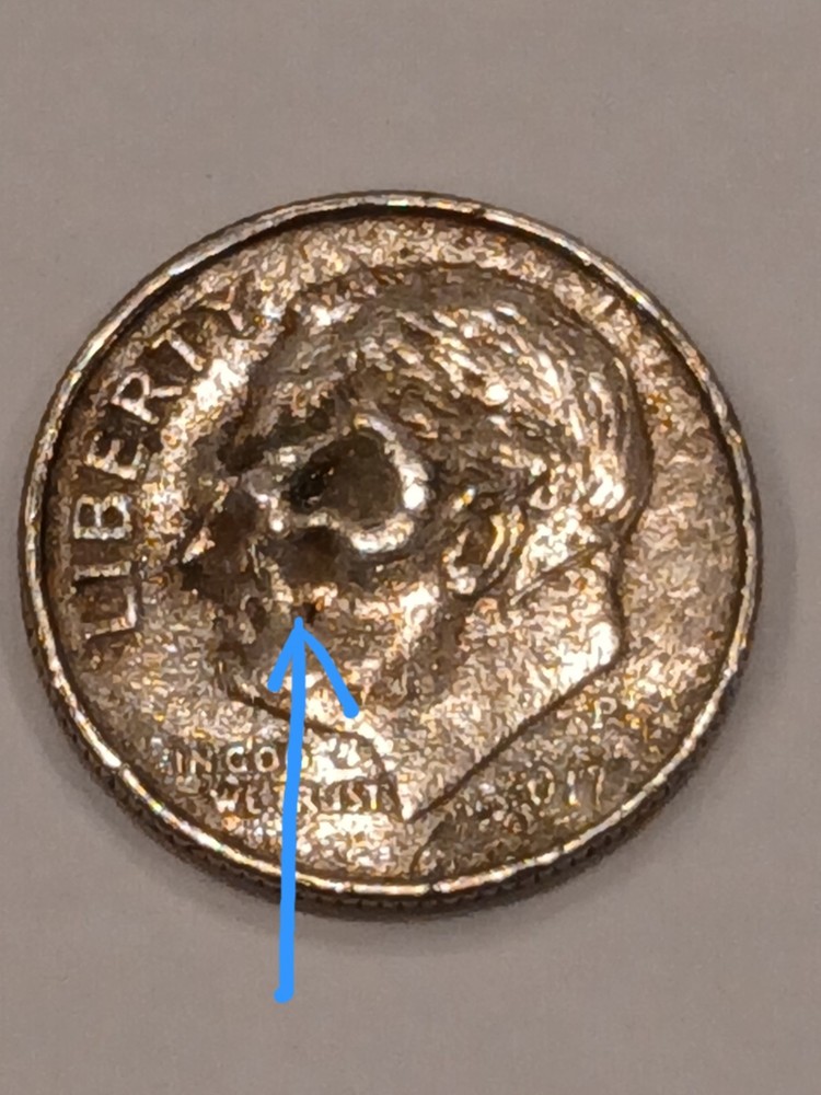2017p Roosevelt Dime Error
