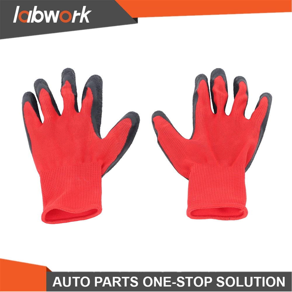 Labwork Cut Resistant Size L 12Pack Crinkle Latex Rubber Coated Grip Work Gloves