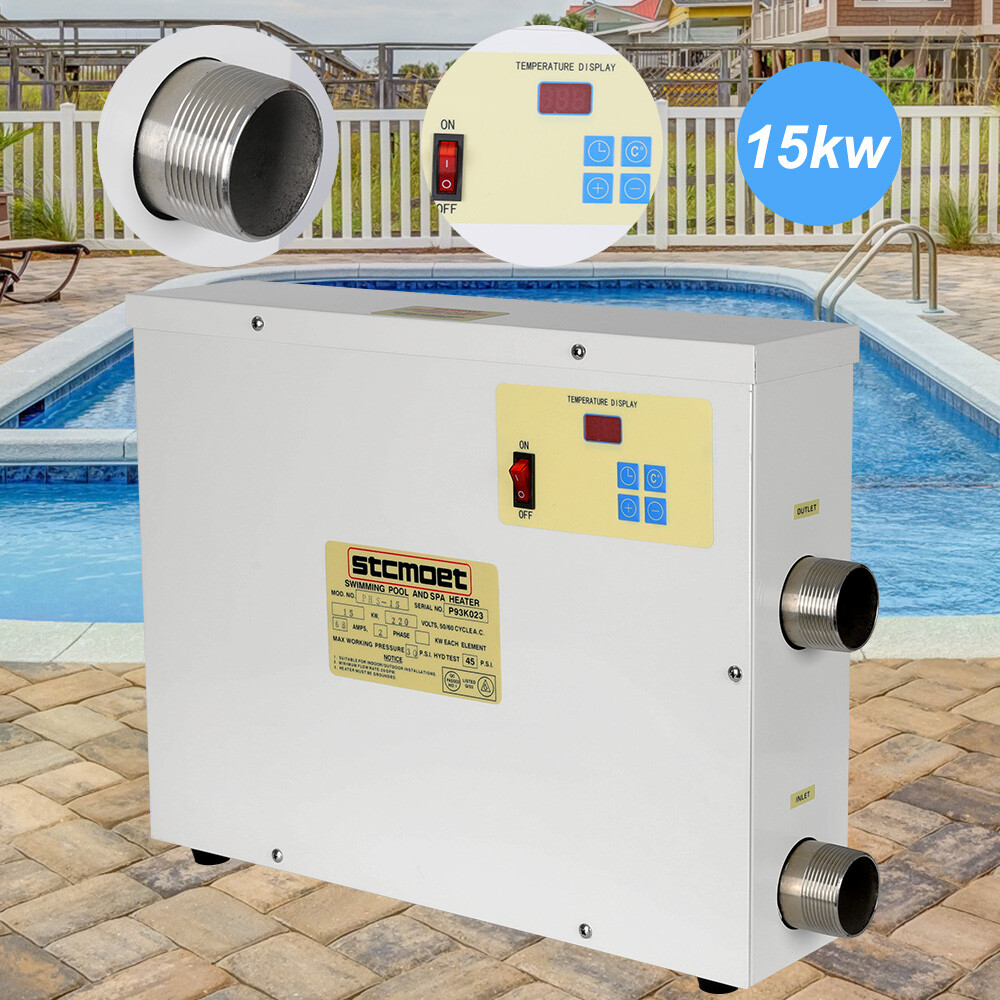 15KW Water Thermostat Heater for Swimming Pool Pond SPA Electric Water Heater