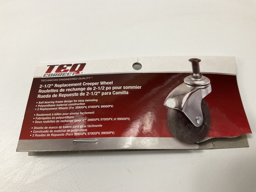 TEQ 30003PV 2-1/2" Replacement Creeper Wheel, Single