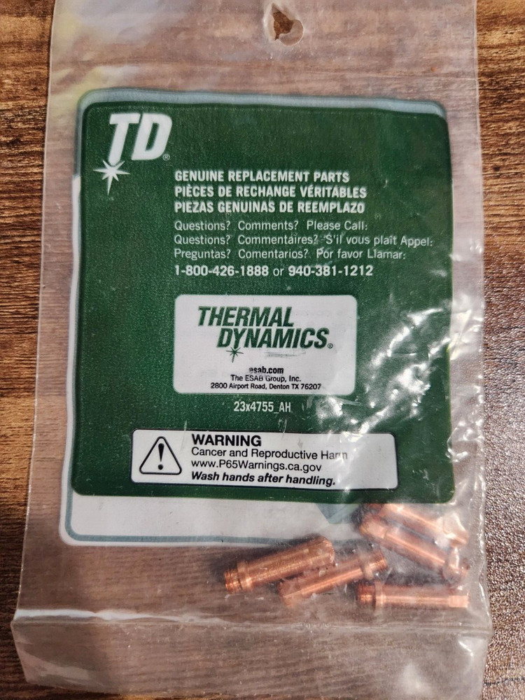 THERMAL DYNAMICS 9-5720 ELECTRODE AIR KNURLED 30-60AMP, 5 PACK
