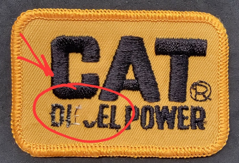 caterpillar hat Patch (DAMAGED)