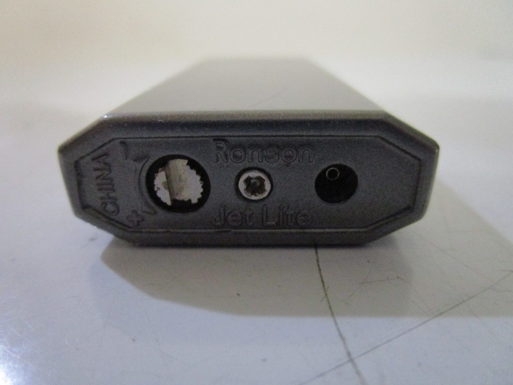 Ronson Jet Lite Refillable Butane Torch Lighter Silver-toned