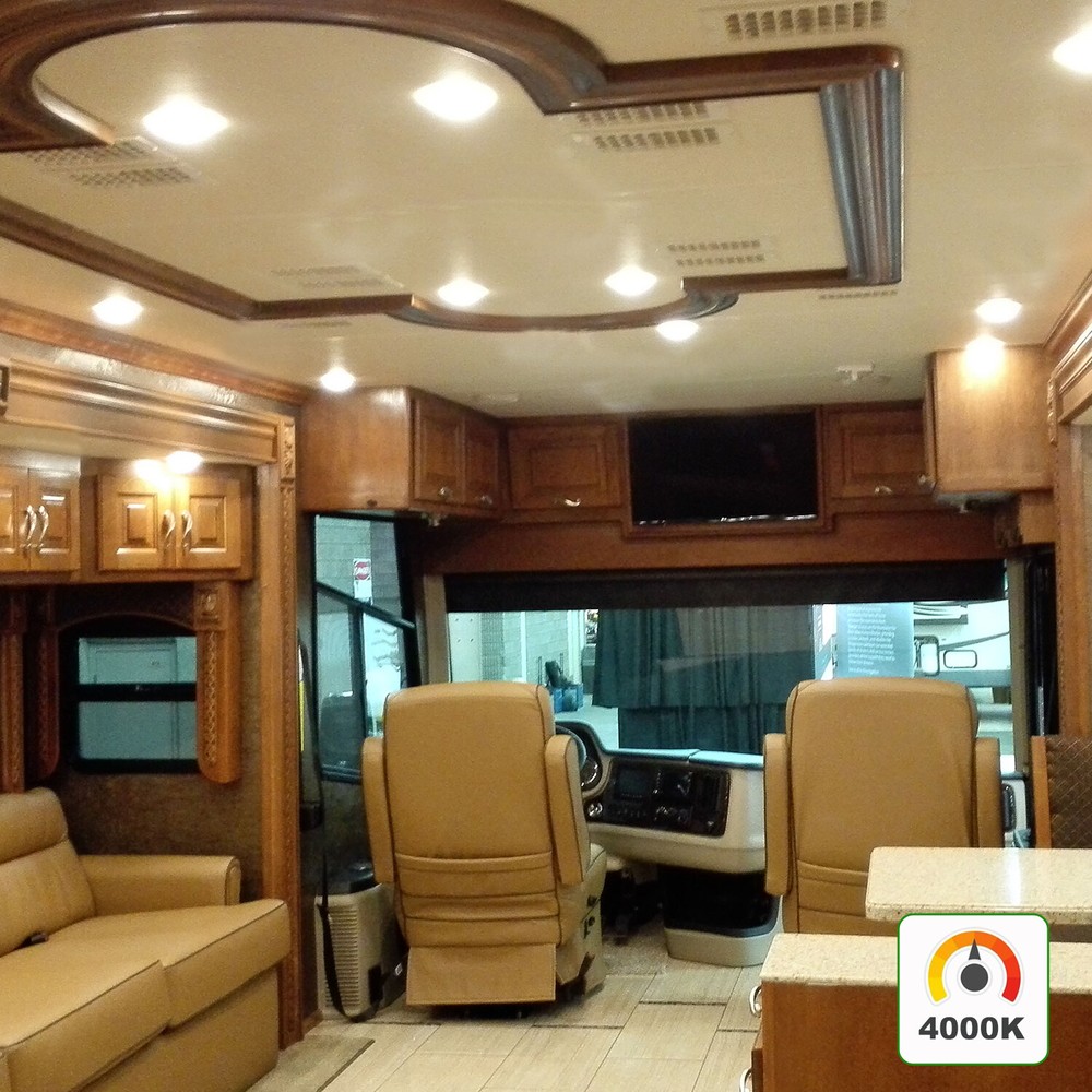 6Pack 3in LED 12V RV Recessed Ceiling Light Puck Light Camper Trailer 4000K