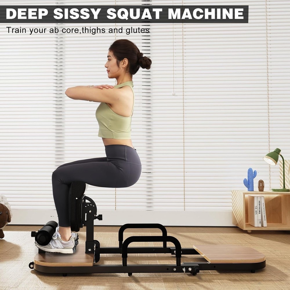 BEKING Sissy Squat Machine ,4-In-1 Deep Squat Machine ,Adjustable Hip Thrust Mac