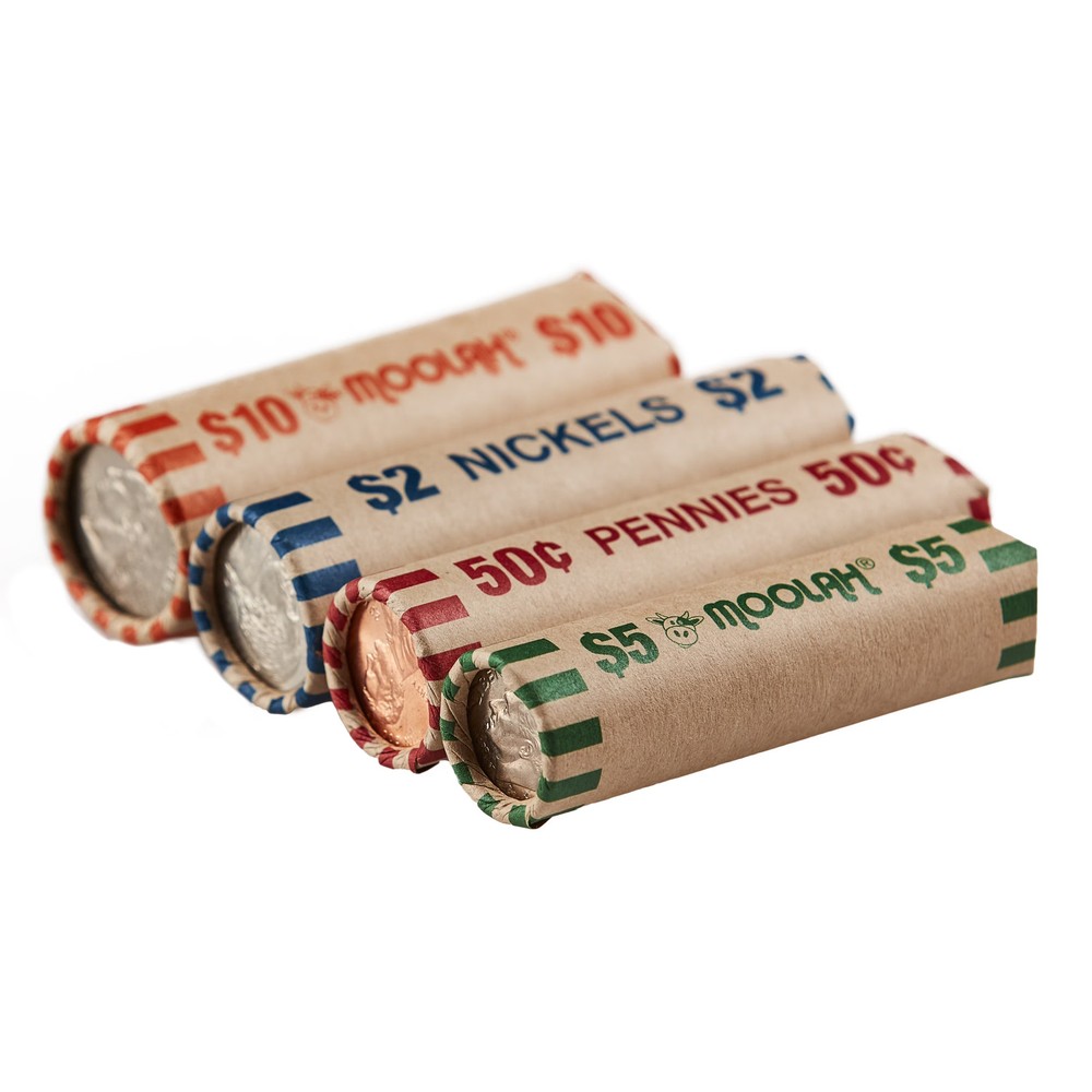 Coin Wrappers, Preformed, Paper, Assorted Denominations