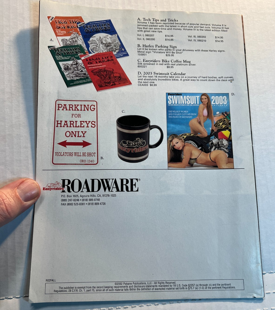 Easyriders Roadware Catalog Fall 2002