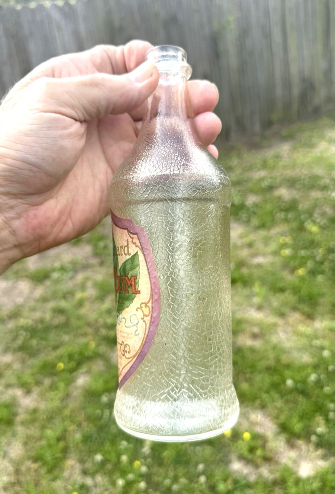 Rare Original Bay Rum Empty Paper Label Bottle !!