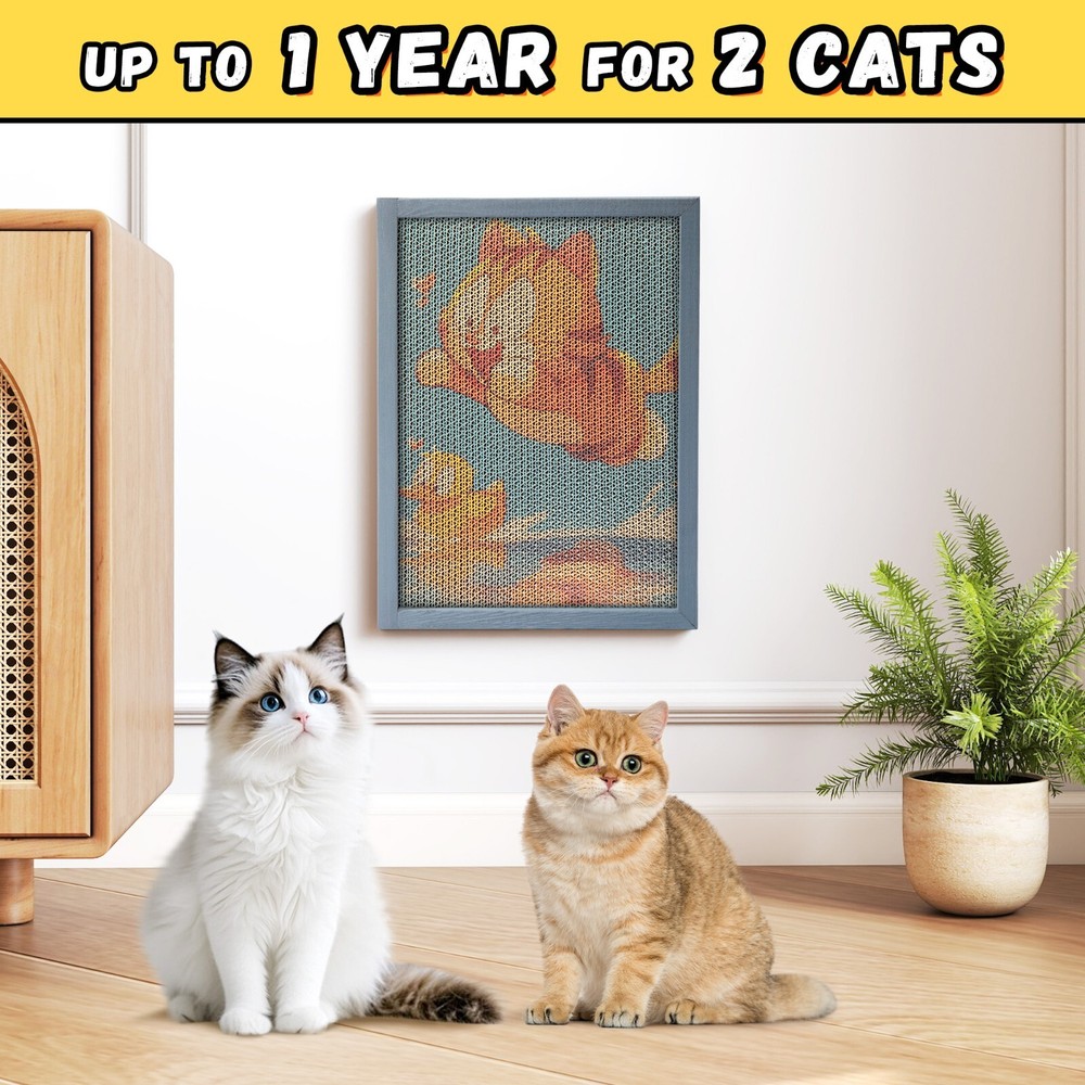 15 PCS Replaceable Corrugated Cardboard Wall Cat Scratching Board Colorful