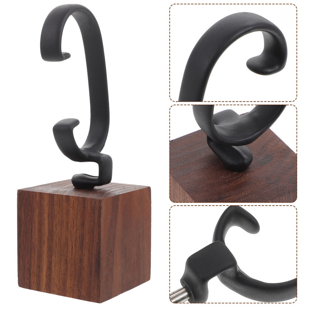 Wood Base Watch Display Stand Bracket Stand Rack C Ring Watch Display Prop New