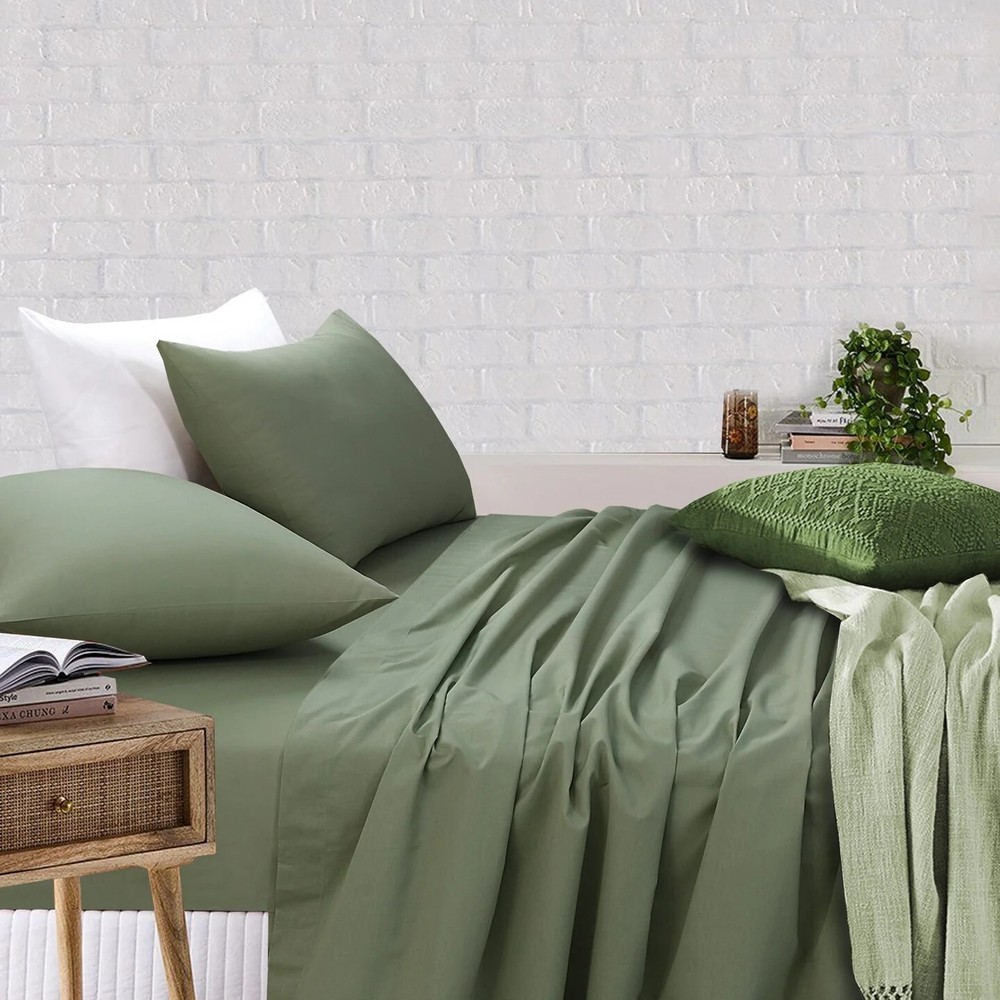 Flat Fitted Sheets Single Double King Queen King Single Super King Bed Sheet Set