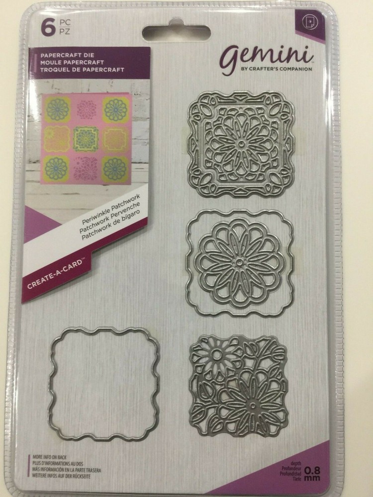 New Crafter's Companion - CREATE-A-CARD Patchwork Dies- Periwinkle Patchwork