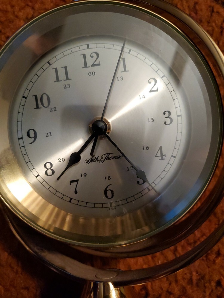 Vintage Seth Thomas Solid Brass Ships Clock