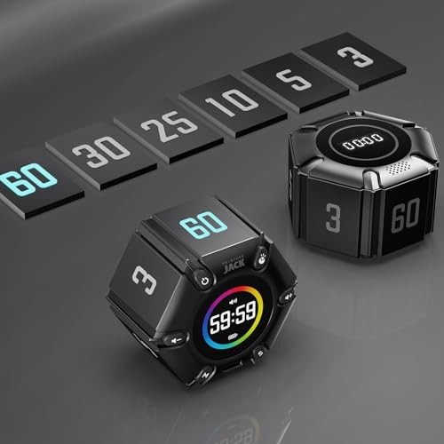 Jack Pomodoro Timer - Productivity Cube, Visual Focus Timer, Mute & Real Black