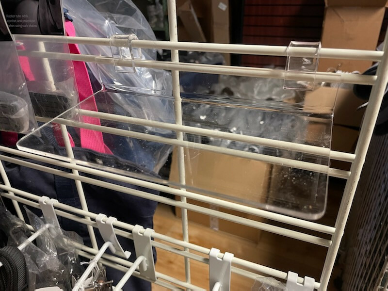 Acrylic Shelfs for Wire Grid Units - 8" x 4"