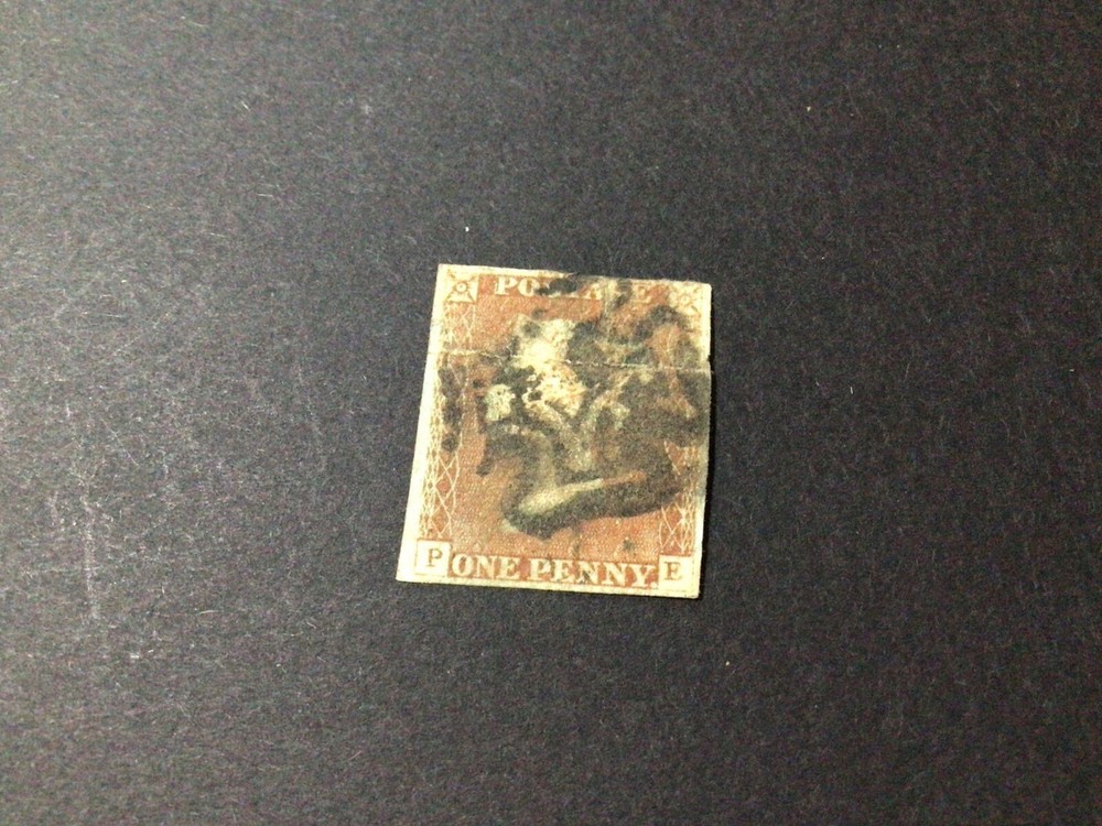 Great Britain 1841 one penny red  imperf stamp Ref 58904