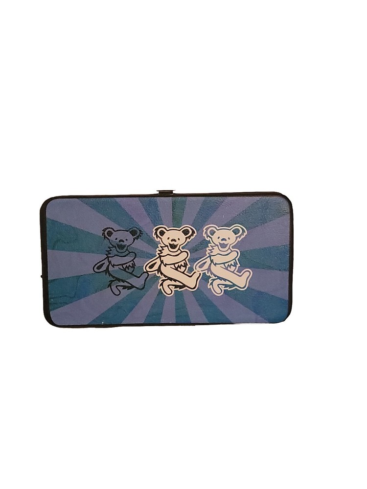 GRATEFUL DEAD DANCING BEAR BLUE HINGED WALLET