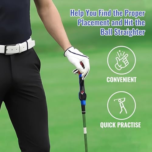 Golf Grip Trainer,Golf Grip Training Aid,Golf Swing Trainer Correcting Blue