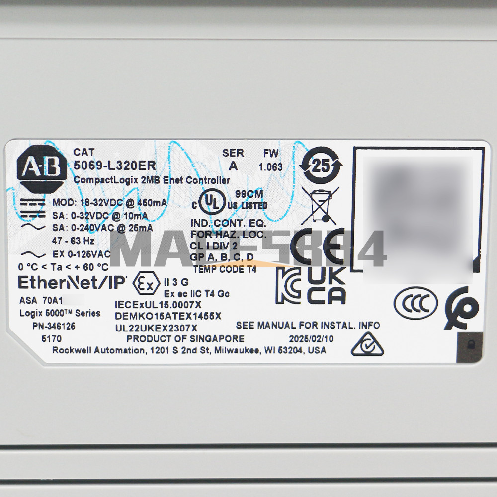 NEW Sealed Allen Bradley 5069-L320ER CompactLogix 2MB 16 I/Os Enet Controller