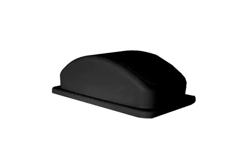 Thunder Group PLTC023KL 23 Gallon Black Plastic Rectangular Trash Can Lid