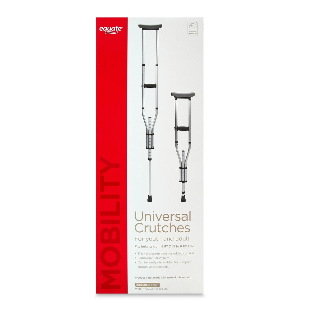 Equate Universal Crutches - Aluminum