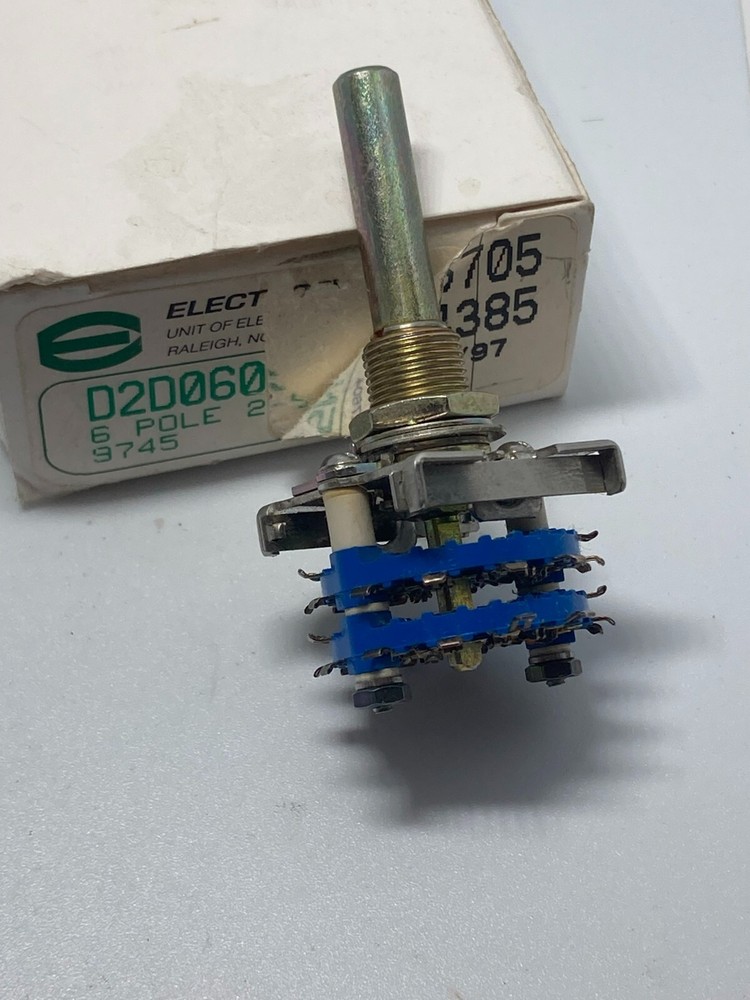 ELECTROSWITCH D2D0605N SWITCH ROTARY 6 POLE 2-5 POS ADJUSTABLE NIB