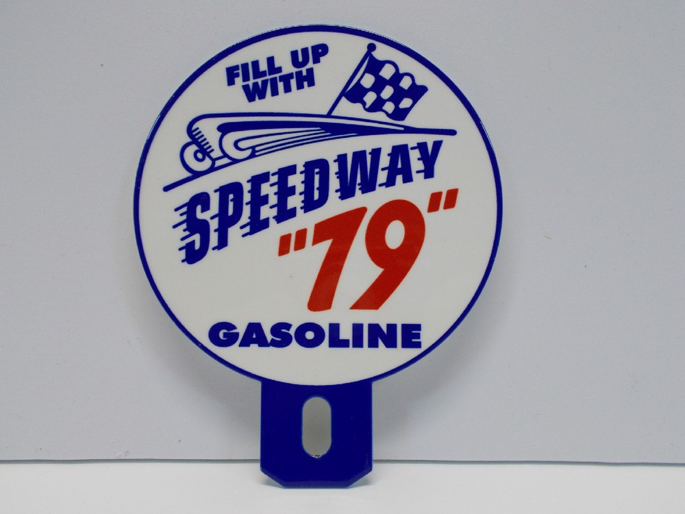 SPEEDWAY 4 5/8" by 3 3/4" automobile plate topper