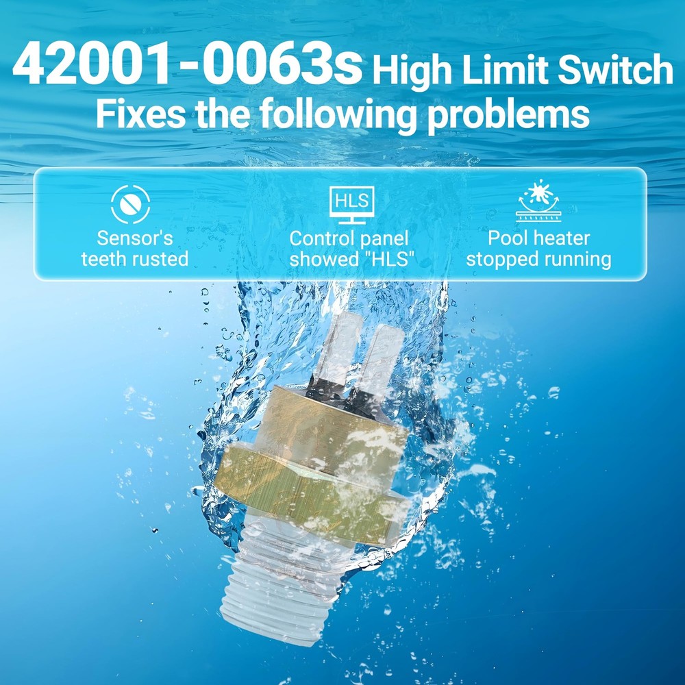 Funmit 420010063S High Limit Switch Replacement for Pentair StaRite MasterTem...