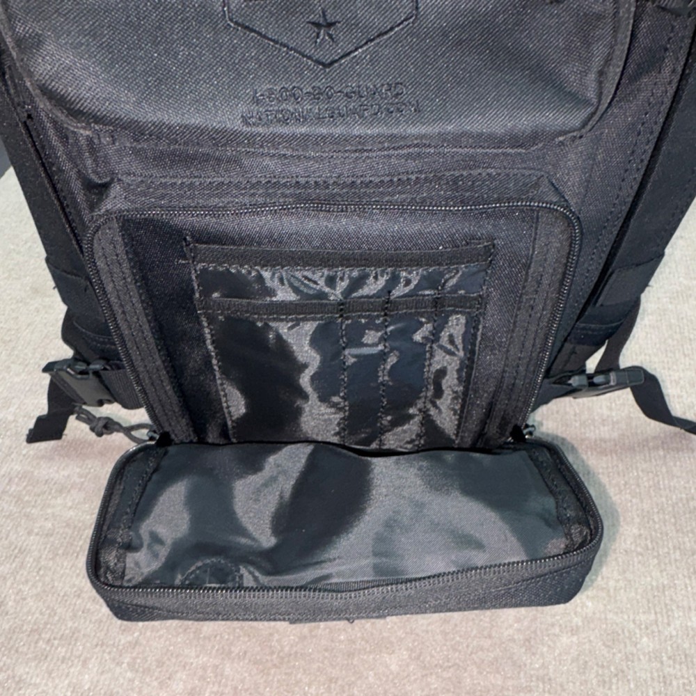 Range bag - Tactical Backpack Black Nylon Adjustable Multifunction Molle straps