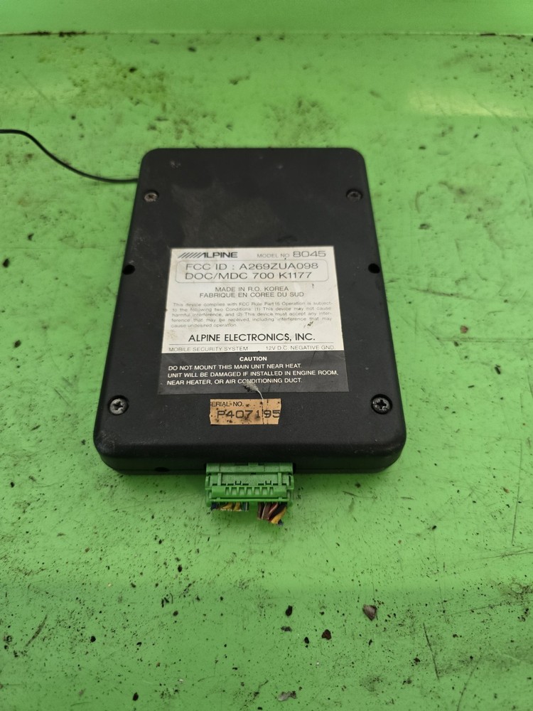 Alpine 8045 Mobile Security System