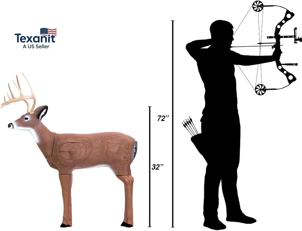 Challenger Deer 3D Archery Target - 41" Self-Healing Foam Construction - IBO Sco
