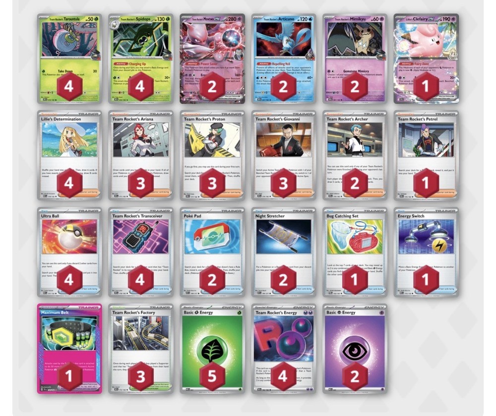 Stylized Mewtwo EX TCG Deck | Competitive Tournament Ready | Pokemon Decks