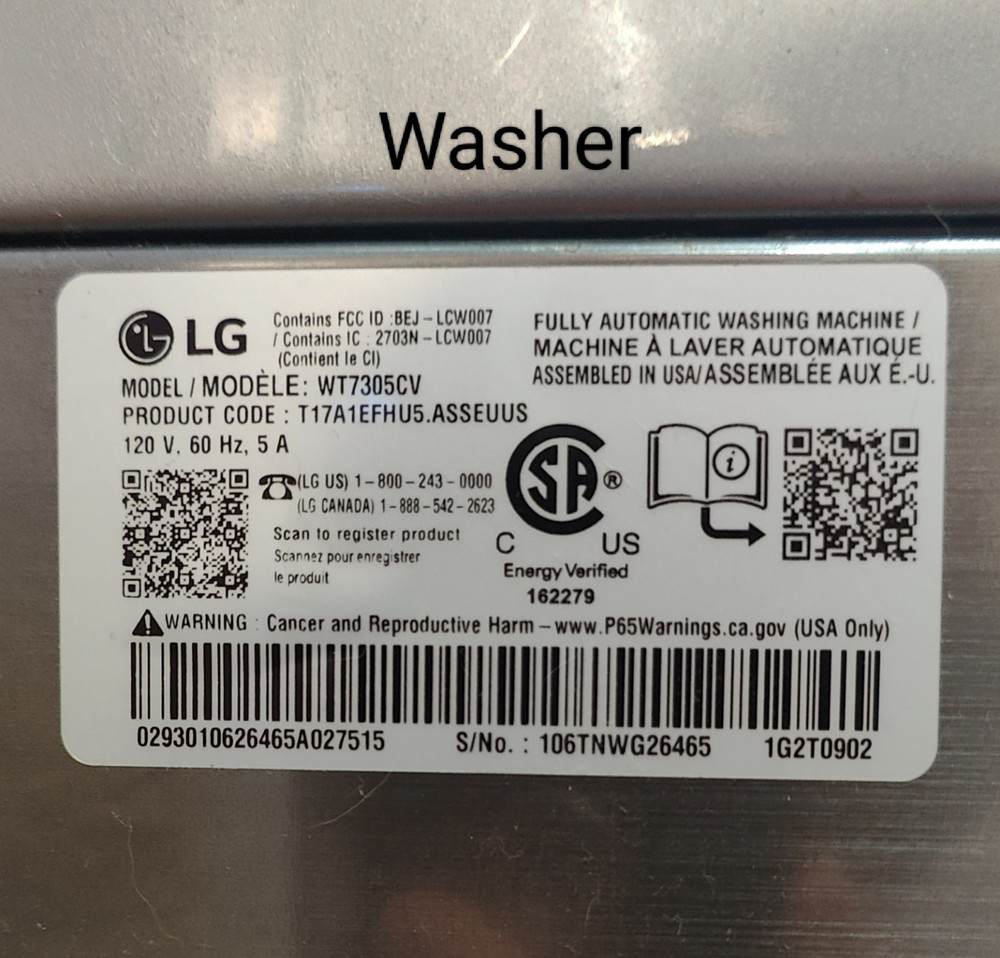 washer and dryer combo