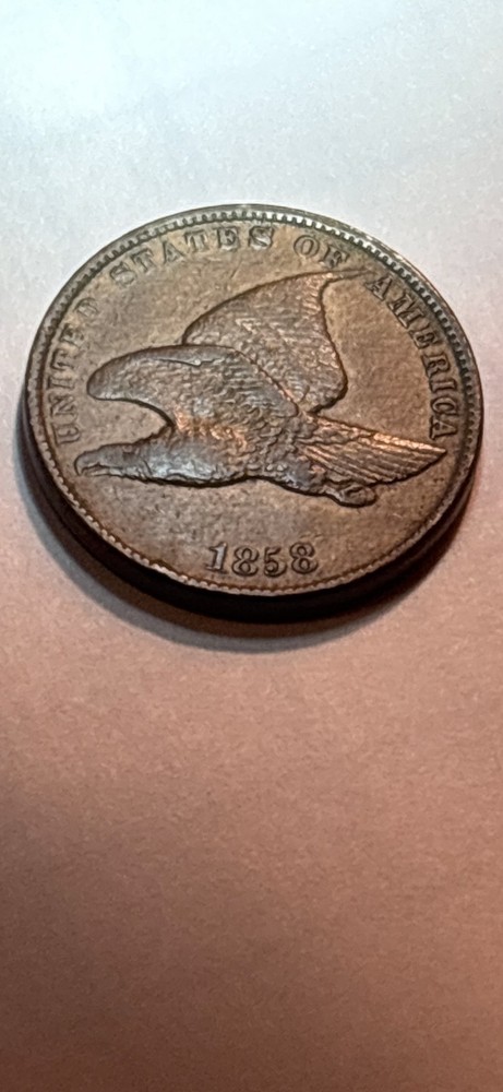 1858 Flying Eagle Cent Penny VF