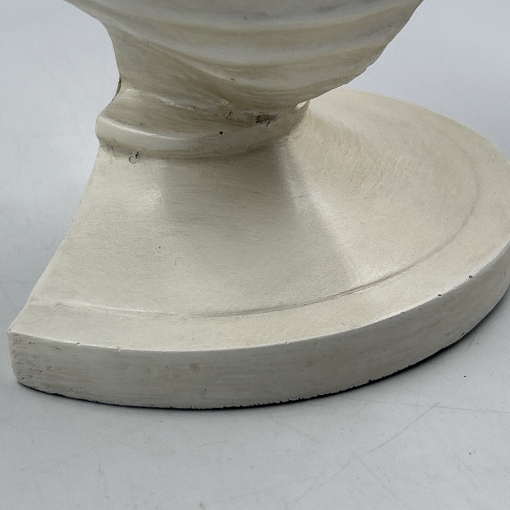Iridescent White 6.75” Conch Shell Bookend Ceramic Single