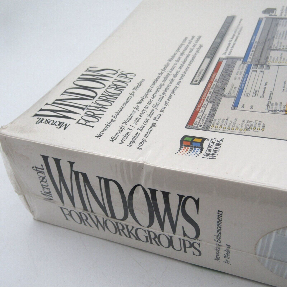 Microsoft Windows For Workgroups Enhancements For Windows 3.1 One User Sealed