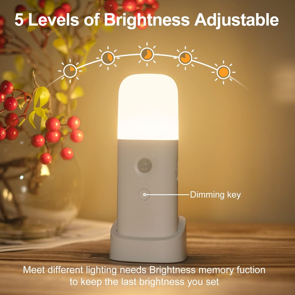 Motion Sensor Night Light 2000mAh Rechargeable Night Lights Battery Powered P...