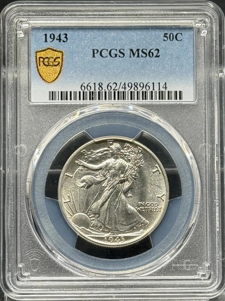 1943 Walking Liberty Half Dollar PCGS MS-62