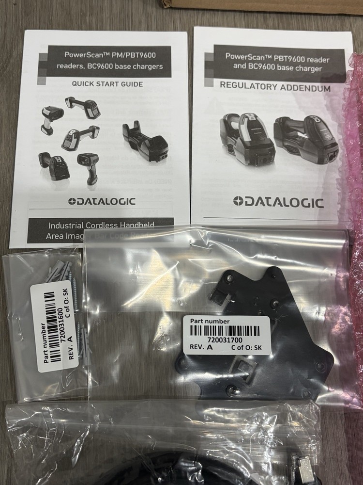 Datalogic PowerScan Wireless Barcode Scanner PBT9600 USB W/ Base BT 2D UHF RFID