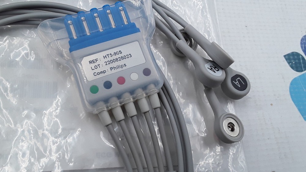 ParsSource Philips Style Telemetry 5-Lead Shielded Snap End 0.9m AHA REF HT5-90S