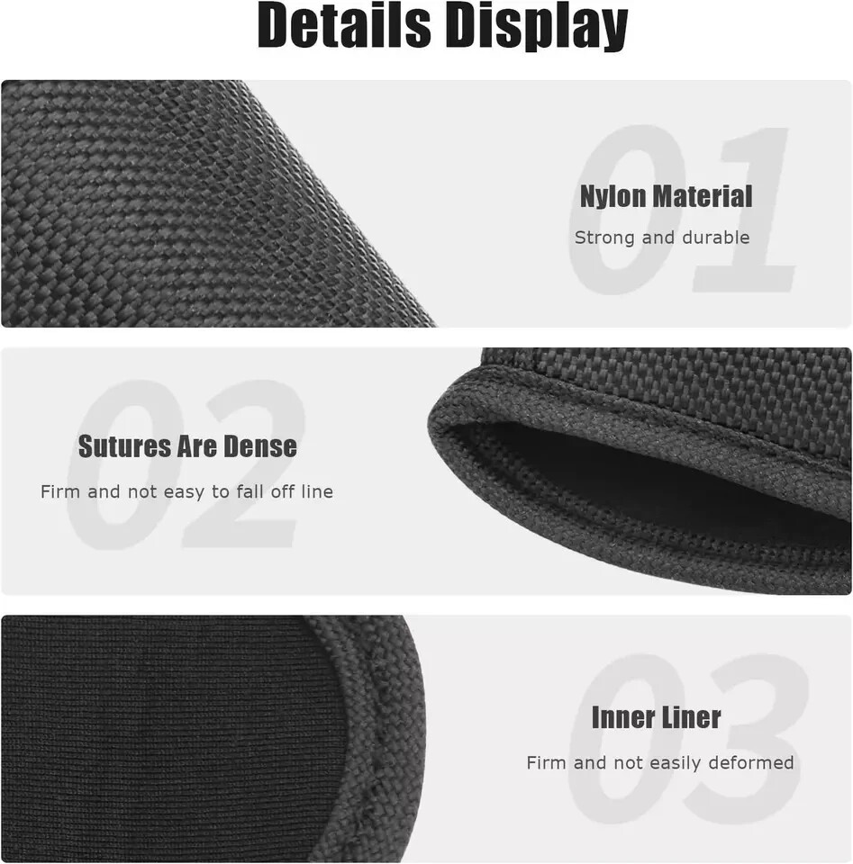 Flashlight Holster for Duty Belt, Open Top D Cell Compact Light Holder Case, Nyl