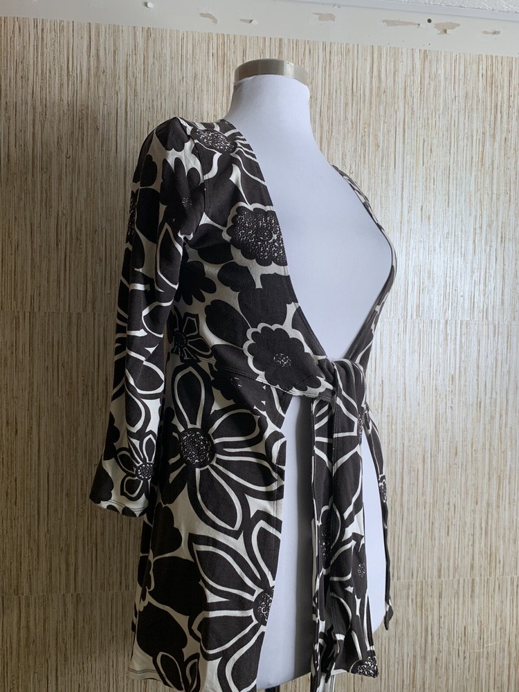 CABI Mod Floral Tie Wrap Tunic Medium