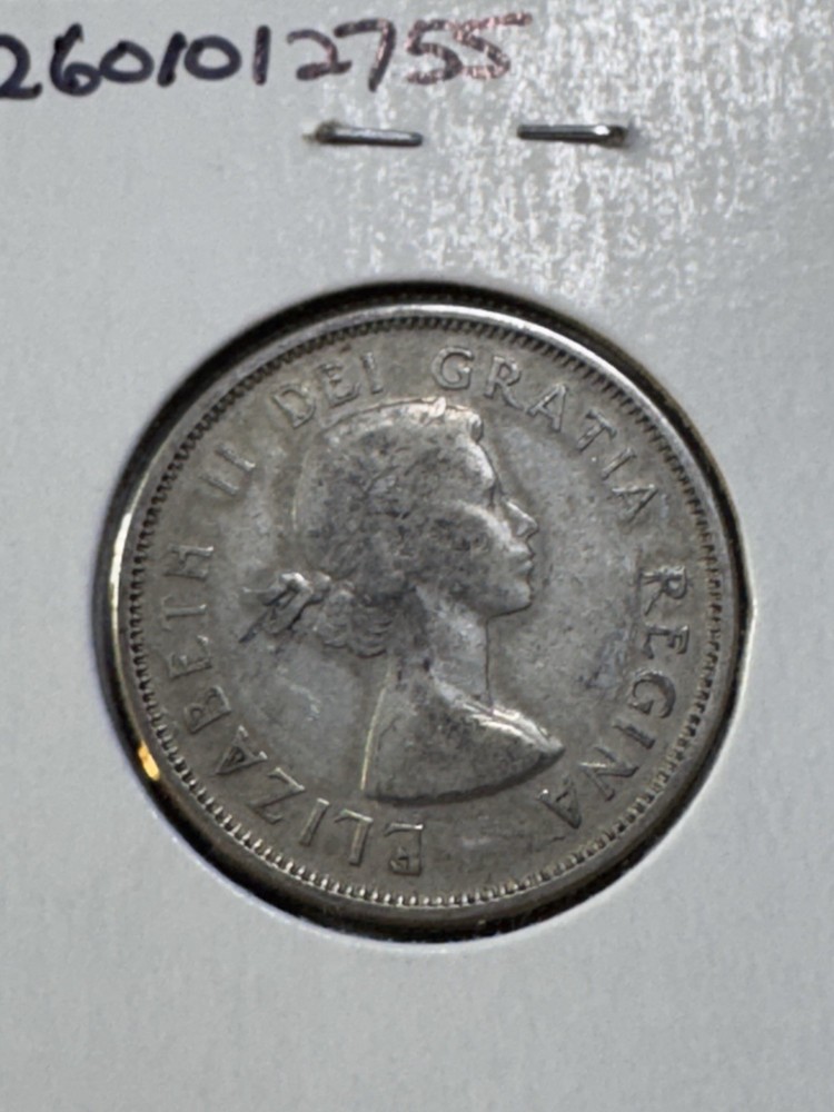 1955 Canada 25 Cents Silver Coin