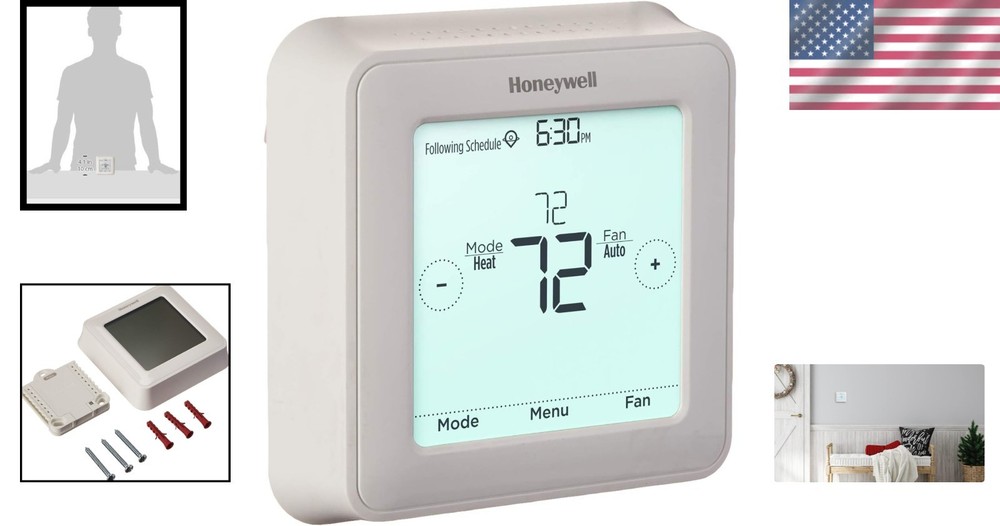 Touchscreen Programmable Thermostat for Efficient Heating & Cooling Control