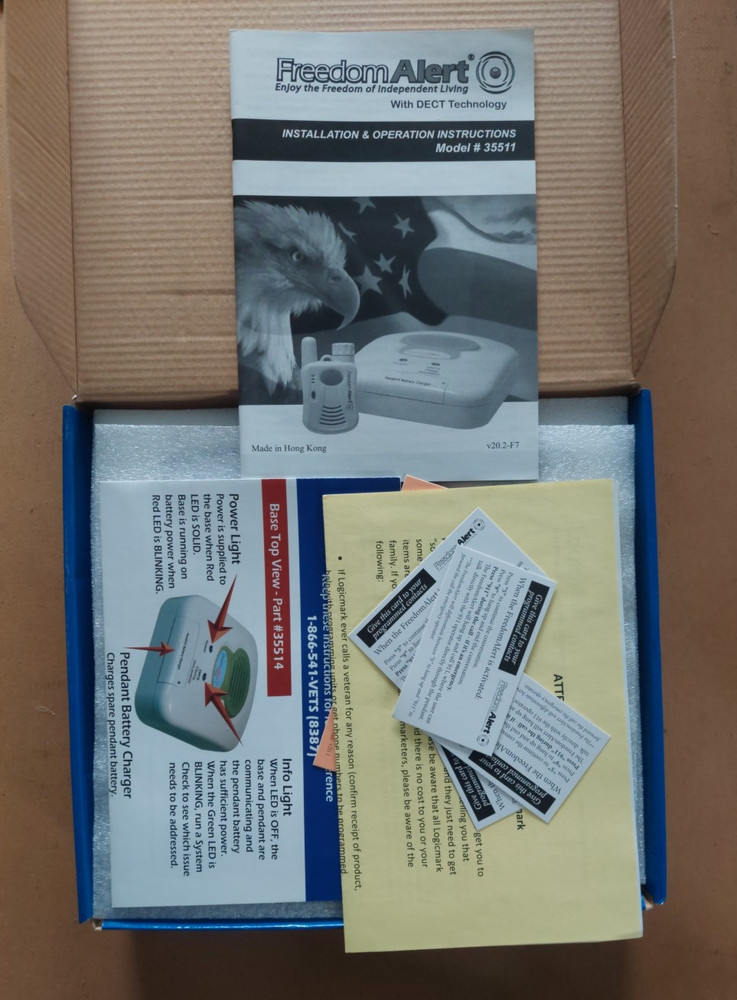 LOGIMARK FREEDOM ALERT PERSONAL EMERGENCY RESPONSE SYSTEM MODEL 35511 NEW OPEN