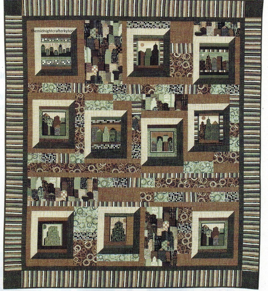 All About Town Quilt Pattern Pieced NM