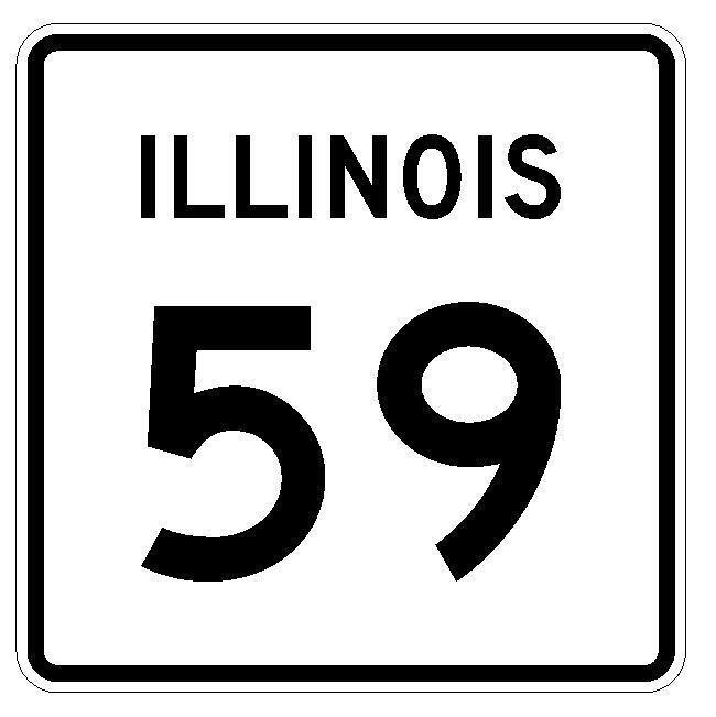 Illinois State Route 59 Sticker Decal