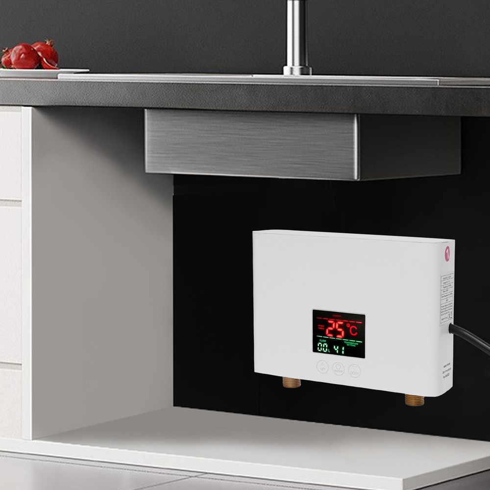 Kitchen Electric Hot Tankless Water Heater 110V Shower Instant Boiler Bathroom