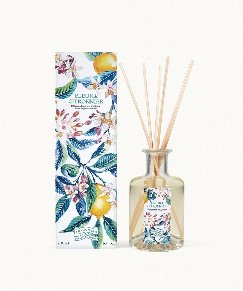 Fragonard Fleur de Citronnier | Lemon Jasmine Cedar | 200ml Reed Diffuser